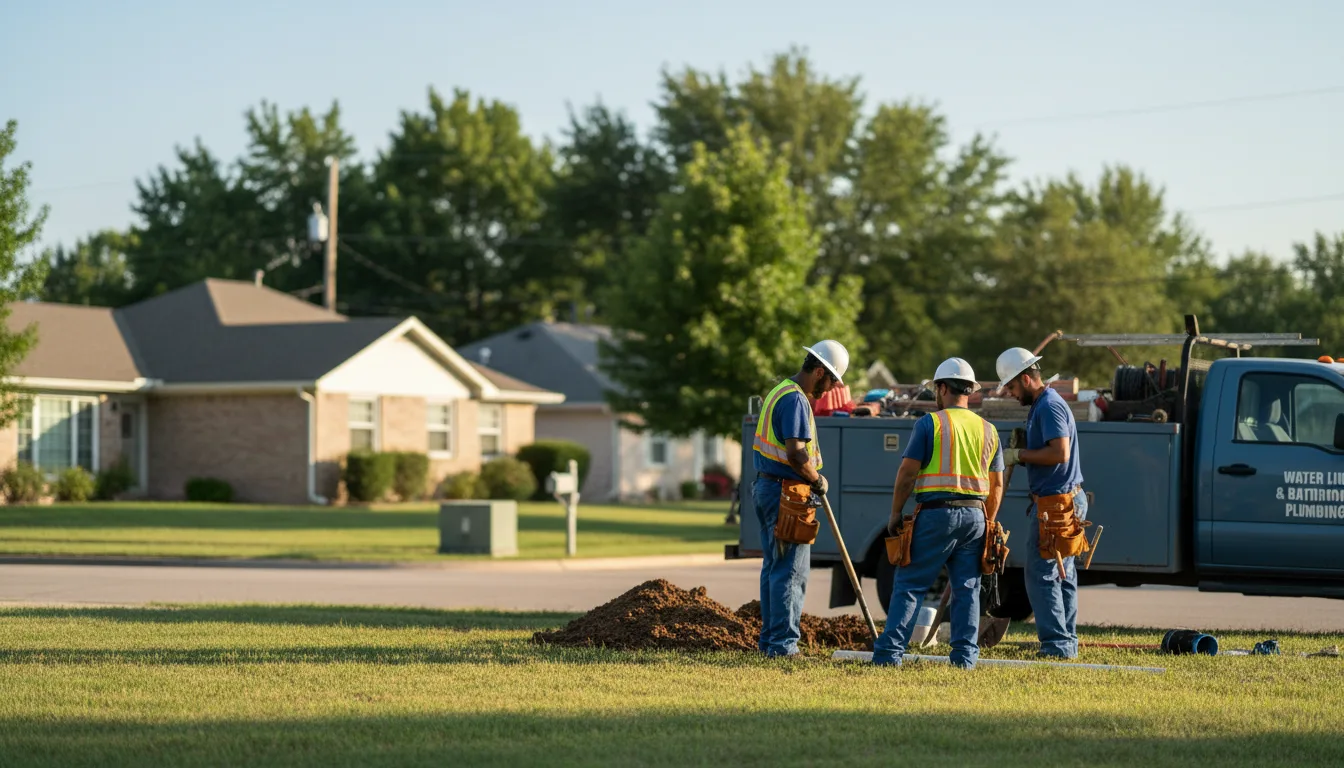 Residential water line and bathroom plumbing service in Ramer, TN